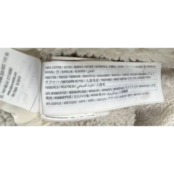 Abercrombie & Fitch Womens Hooded Utility Coat Size M Sherpa Lined Y2K Jacket - Picture 7 of 12